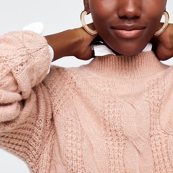 J. Crew | Mock Neck Pink Sweater - Picture 3 of 7